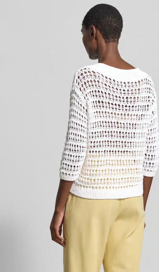 LUISA CERANO Gebreide pullover met ronde hals en 3 4-mouwen - Foto 3