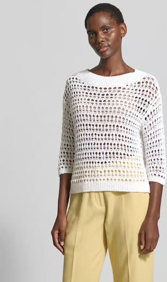 LUISA CERANO Gebreide pullover met ronde hals en 3 4-mouwen - Foto 2