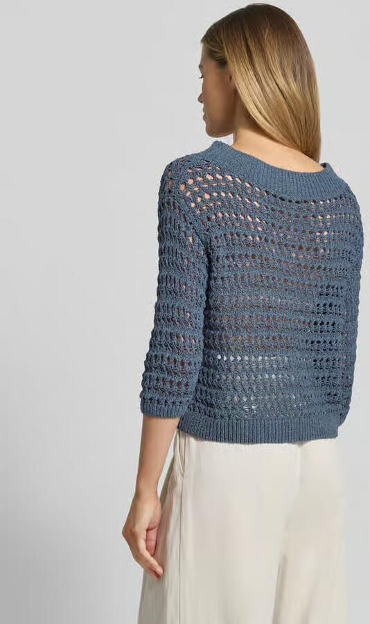 LUISA CERANO Gebreide pullover met ronde hals en 3 4-mouwen
