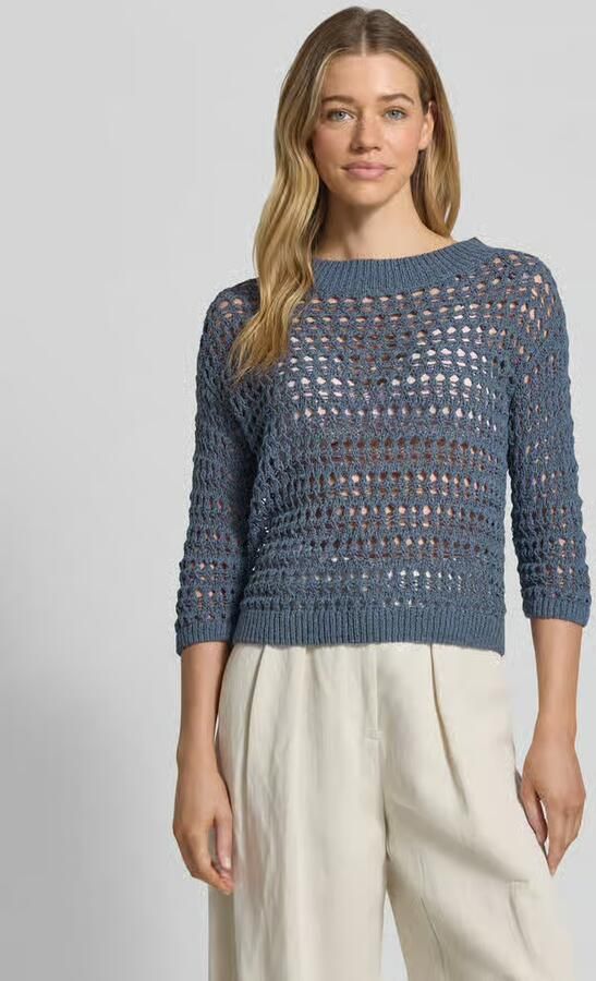LUISA CERANO Gebreide pullover met ronde hals en 3 4-mouwen - Foto 4