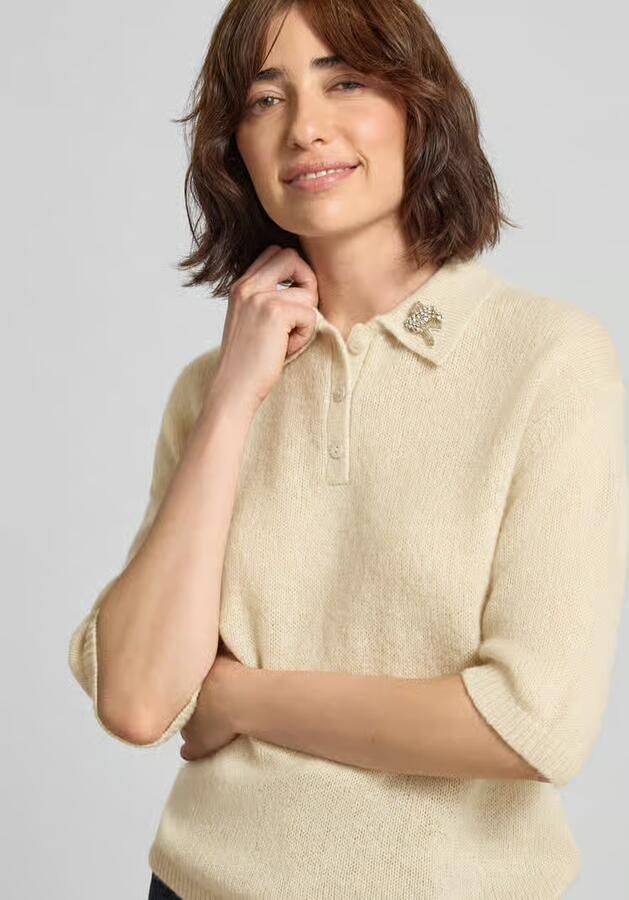 LUISA CERANO Gebreide pullover van mix van katoen en kasjmier met siersteentjes - Foto 2