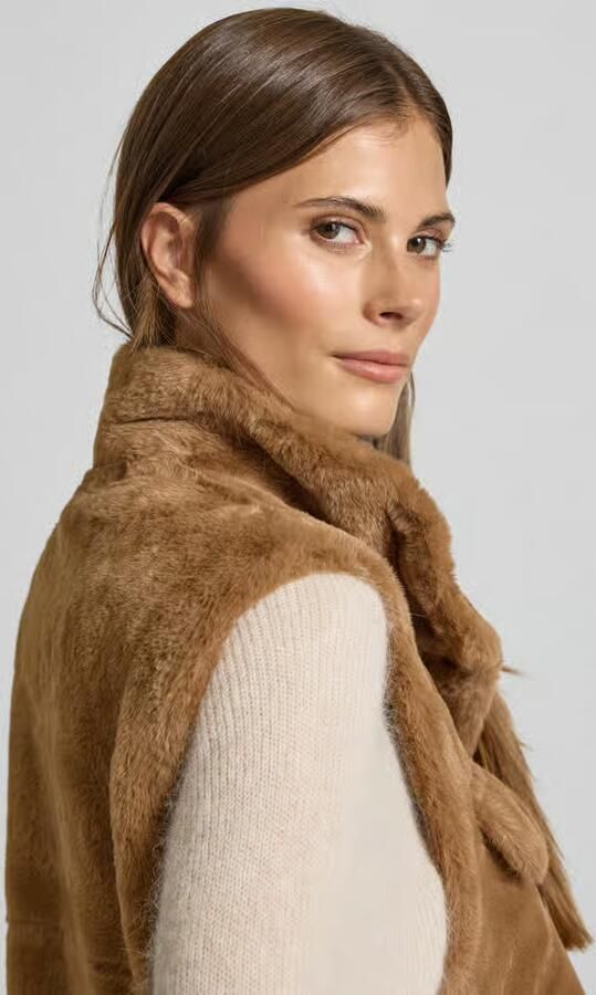 LUISA CERANO Gilet met imitatiebont