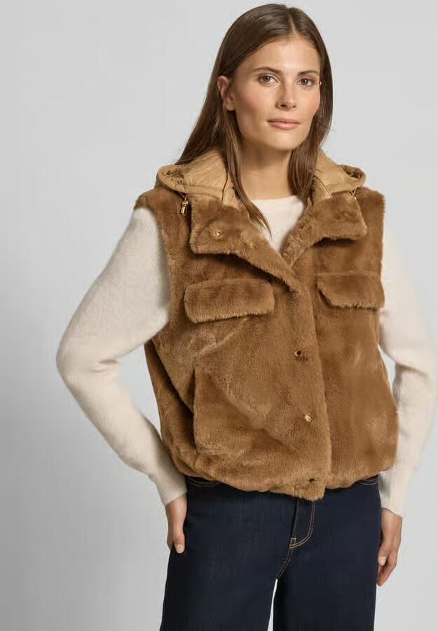 LUISA CERANO Gilet met imitatiebont - Foto 2