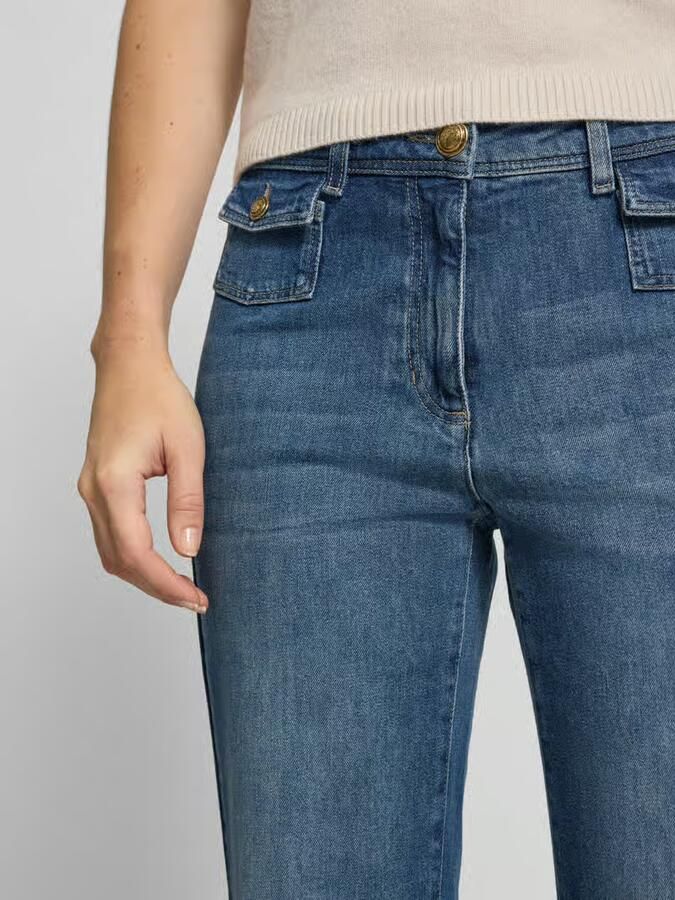 LUISA CERANO Jeans in Used-look met franjes