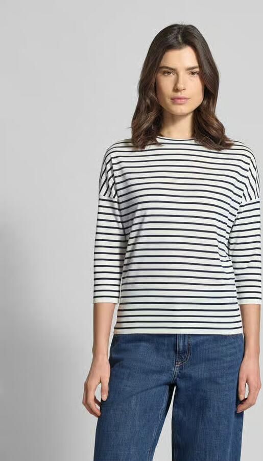 LUISA CERANO Shirt met 3 4-mouwen van een mix van lyocell en katoen - Foto 4