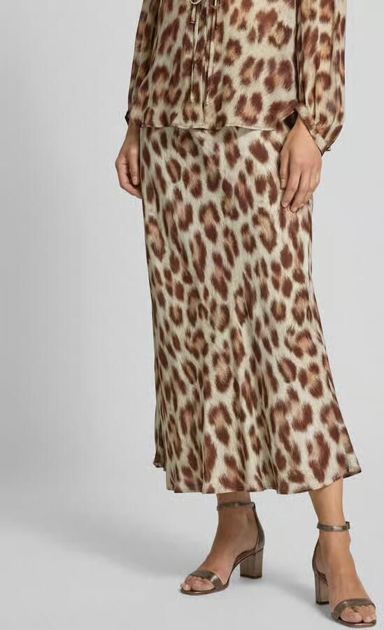 LUISA CERANO Maxirok van viscose met dierenprint - Foto 2