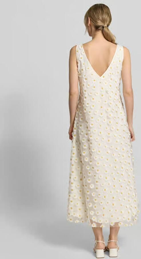 LUISA CERANO midi-jurk met all-over pailletten met bloemenmotief - Foto 3