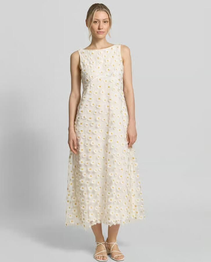 LUISA CERANO midi-jurk met all-over pailletten met bloemenmotief - Foto 2