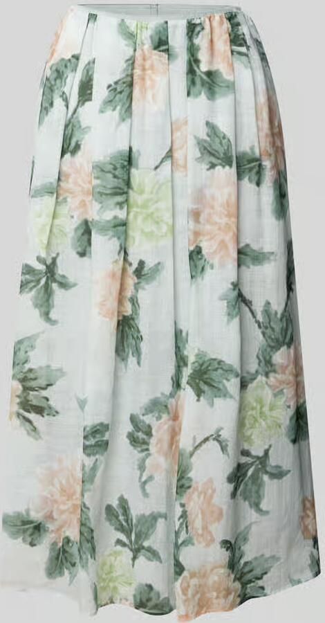 LUISA CERANO Midirok met stolpplooien