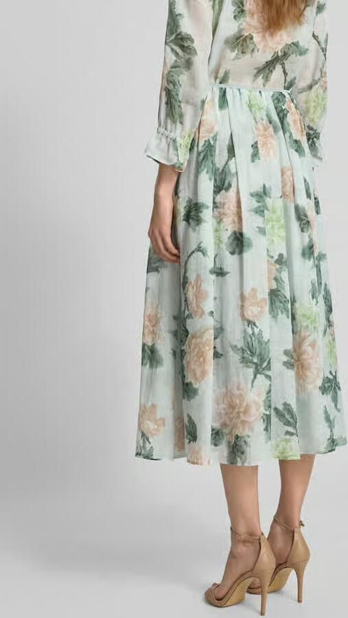 LUISA CERANO Midirok met stolpplooien - Foto 3