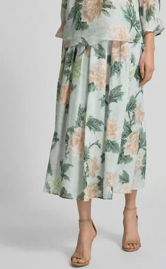 LUISA CERANO Midirok met stolpplooien - Foto 2