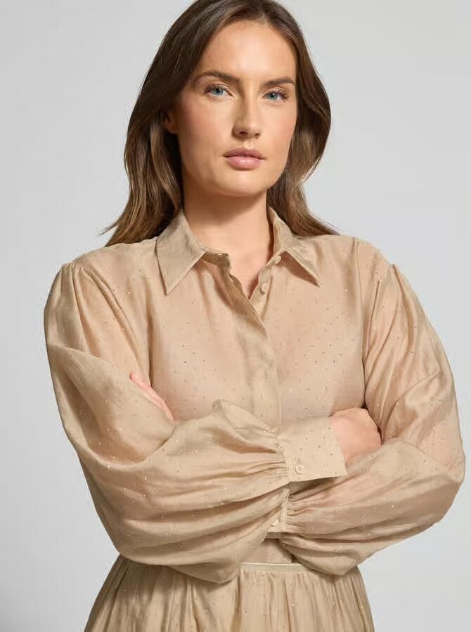 LUISA CERANO Overhemdblouse met plooien - Foto 2