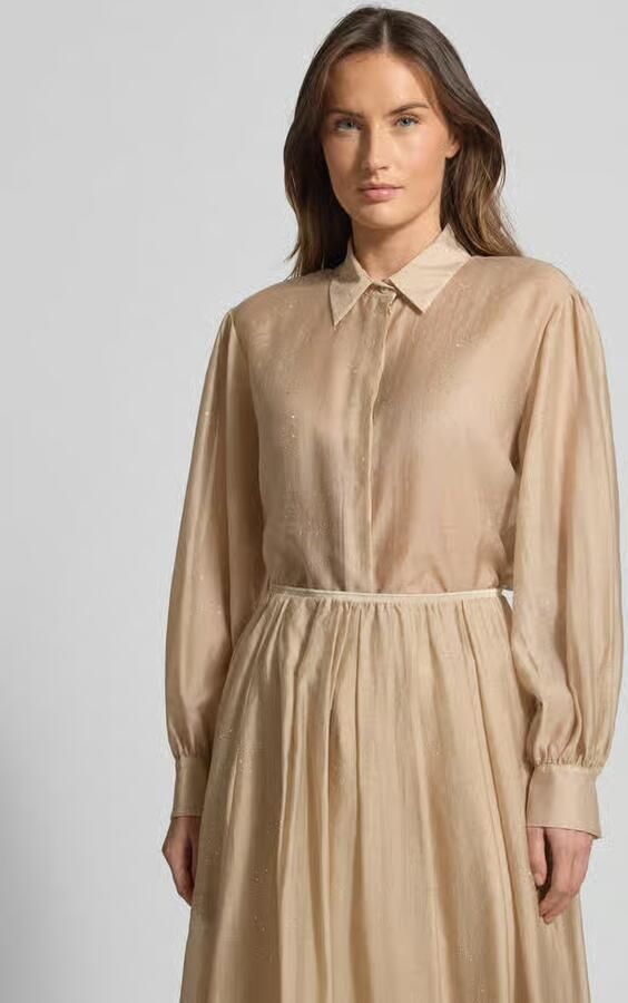 LUISA CERANO Overhemdblouse met rimpelingen - Foto 4