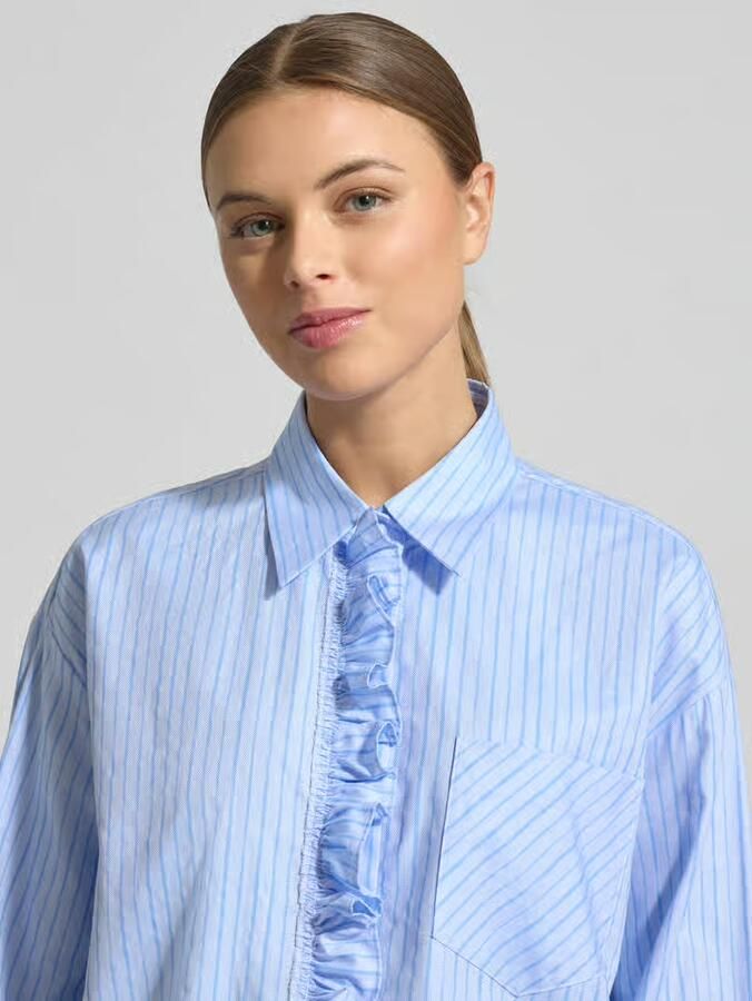 LUISA CERANO Overhemdblouse met ruches en borstzak - Foto 2