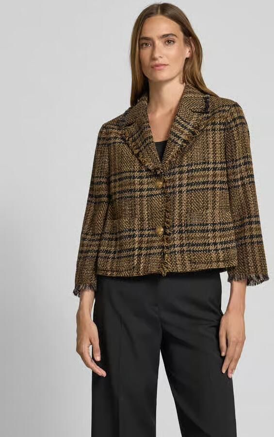 LUISA CERANO Regular fit blazer met franjes - Foto 2