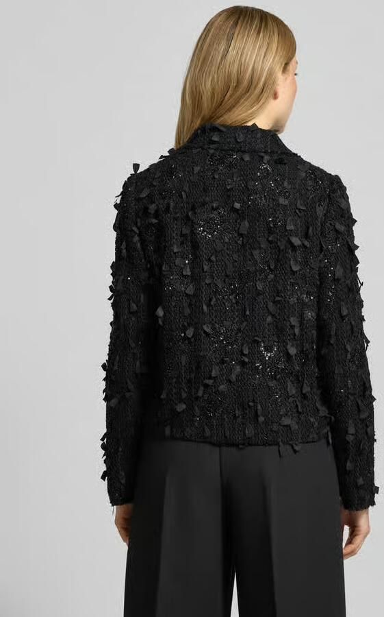 LUISA CERANO Regular fit Blazer met Structuurpatroon en Pailletten