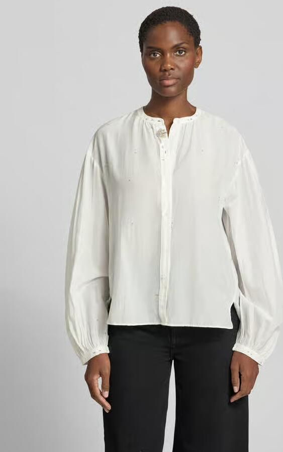 LUISA CERANO regular fit blouse met siersteentjes - Foto 2