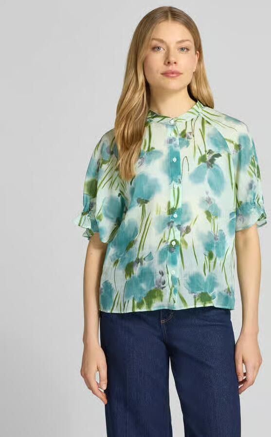 LUISA CERANO regular fit blouse van lyocell-ramie-mix - Foto 2