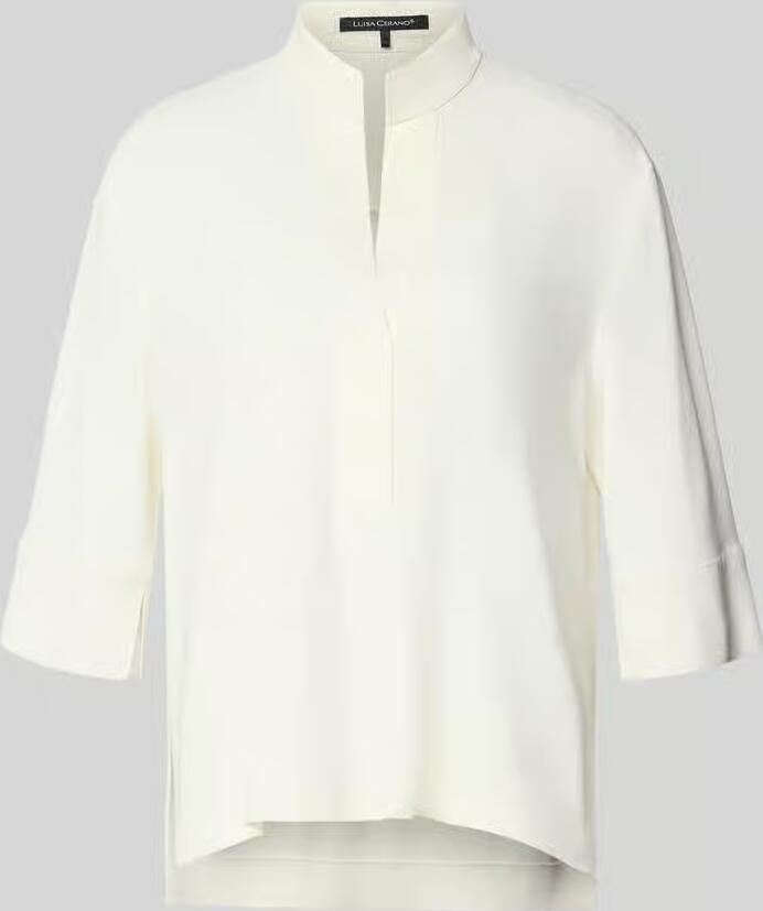 LUISA CERANO regular fit blouse van mix van viscose en elastaan met 3 4-mouw - Foto 2
