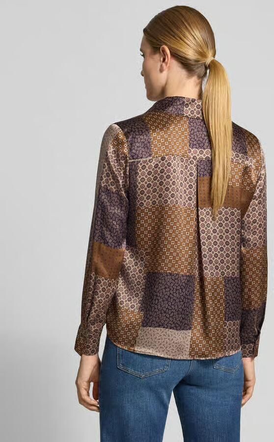 LUISA CERANO Regular fit blouse van zijde in allover-look - Foto 2