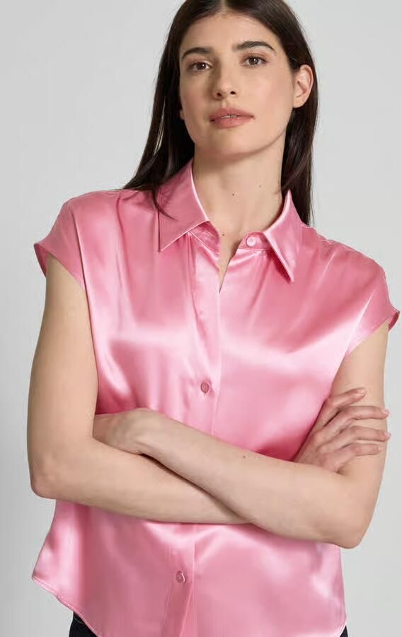 LUISA CERANO Regular fit blouse van zijde met kapmouwen - Foto 2