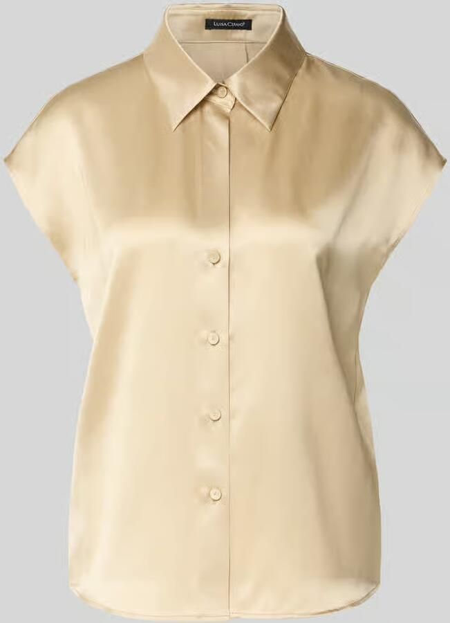 LUISA CERANO regular fit blouse van zijde met knoopsluiting - Foto 2