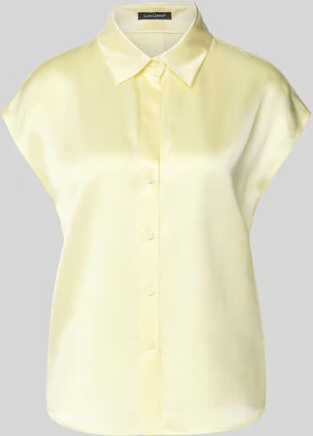 LUISA CERANO regular fit blouse van zijde met knoopsluiting - Foto 2