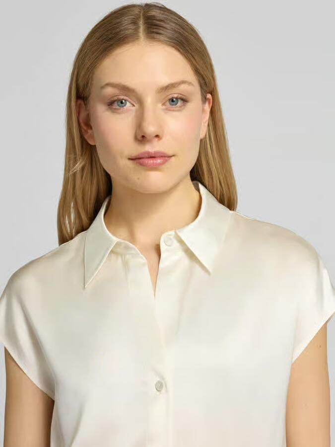 LUISA CERANO regular fit blouse van zijde met knoopsluiting