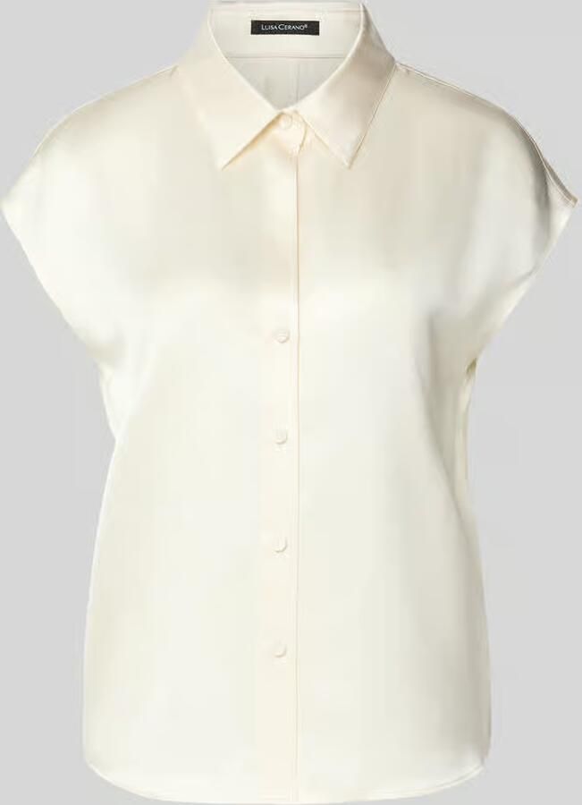 LUISA CERANO regular fit blouse van zijde met knoopsluiting - Foto 2