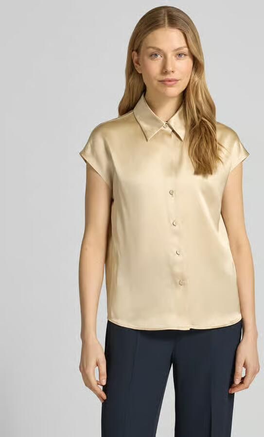 LUISA CERANO regular fit blouse van zijde met knoopsluiting - Foto 2