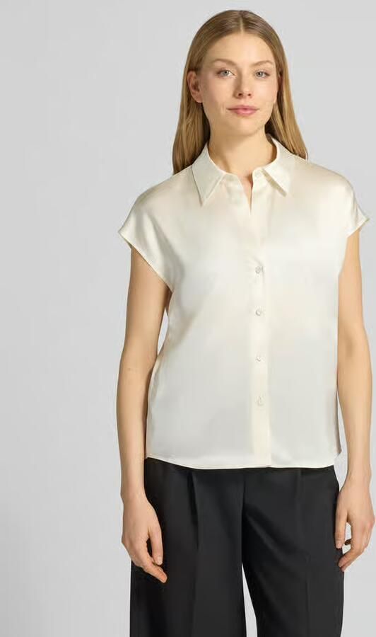 LUISA CERANO regular fit blouse van zijde met knoopsluiting - Foto 3