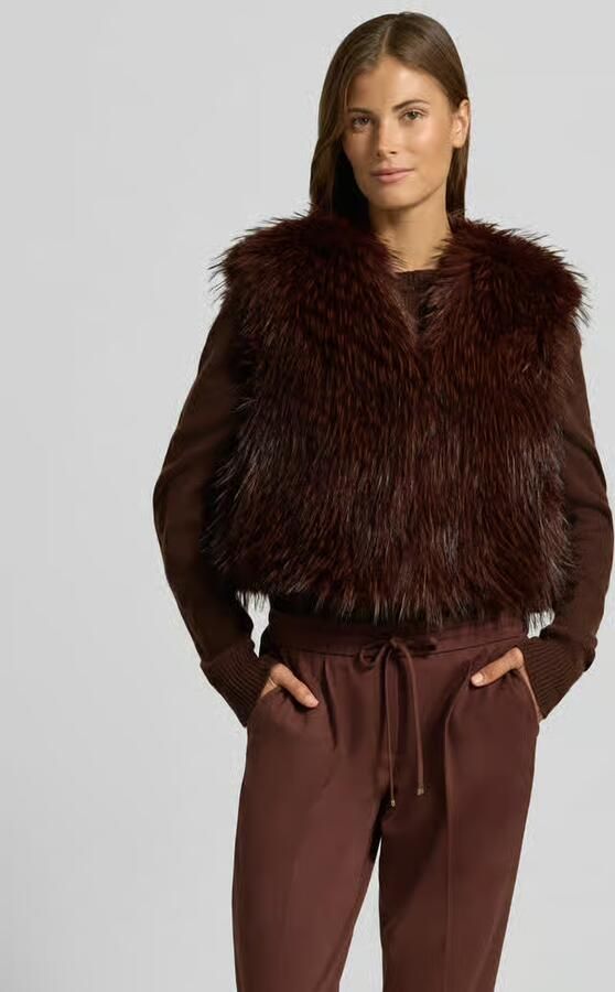 LUISA CERANO Regular fit bodywarmer van imitatiebont - Foto 2