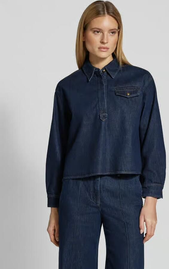 LUISA CERANO Regular fit Jeansblouse met Borstzak - Foto 2