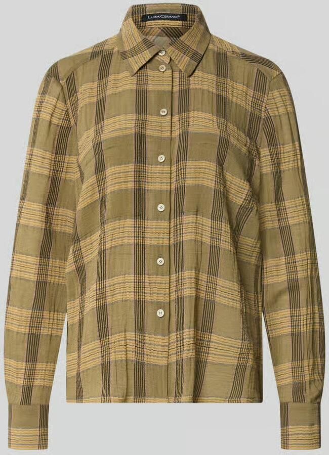 LUISA CERANO regular fit overhemdblouse in all-over look