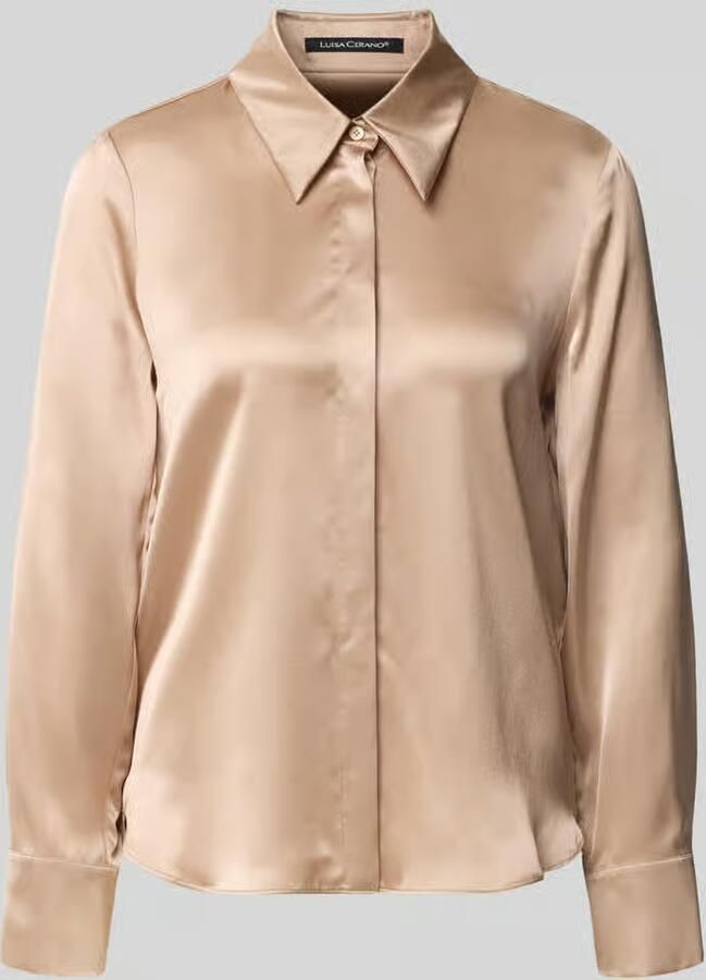 LUISA CERANO Regular fit overhemdblouse van pure zijde