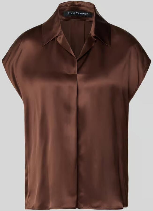 LUISA CERANO Regular fit overhemdblouse van pure zijde