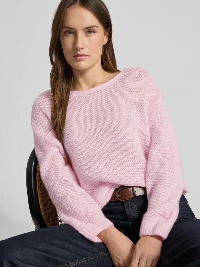 LUISA CERANO Regular fit pullover met alpaca in gebreide look - Foto 2