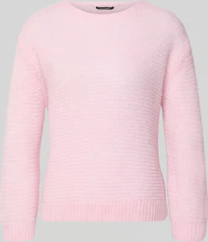 LUISA CERANO Regular fit pullover met alpaca in gebreide look