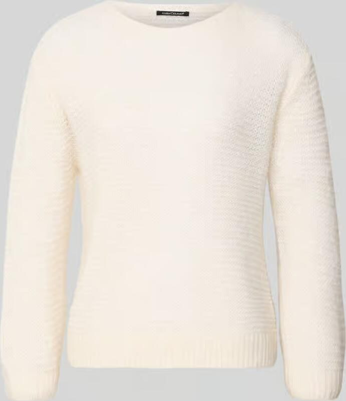 LUISA CERANO Regular fit pullover met alpaca in gebreide look