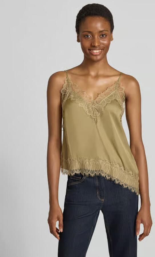 LUISA CERANO regular fit top met kant - Foto 3