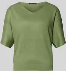 LUISA CERANO relaxed fit gebreid shirt van puur linnen in tricotlook