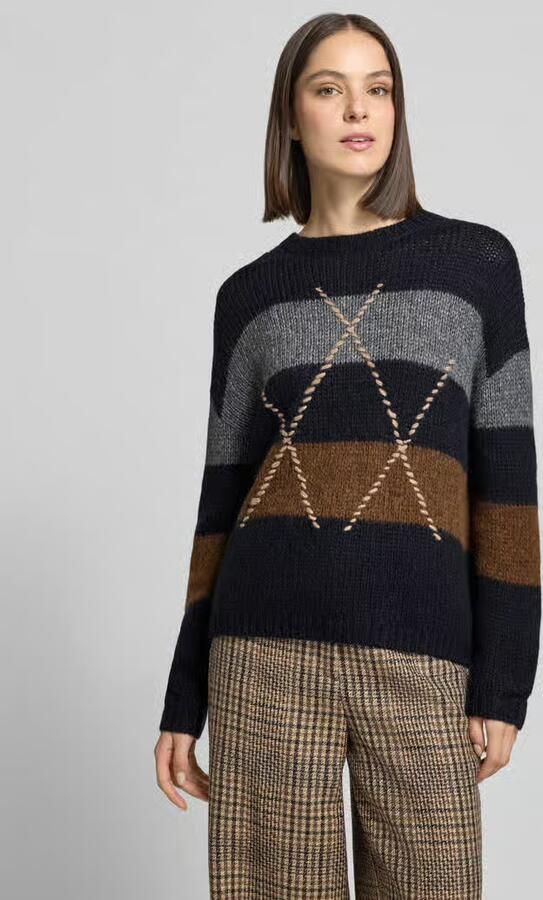 LUISA CERANO relaxed fit gebreide pullover van materiaalmix met alpaca-aandeel - Foto 3