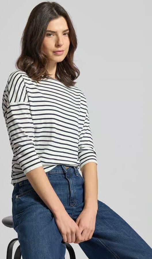 LUISA CERANO Shirt met 3 4-mouwen van een mix van lyocell en katoen - Foto 2