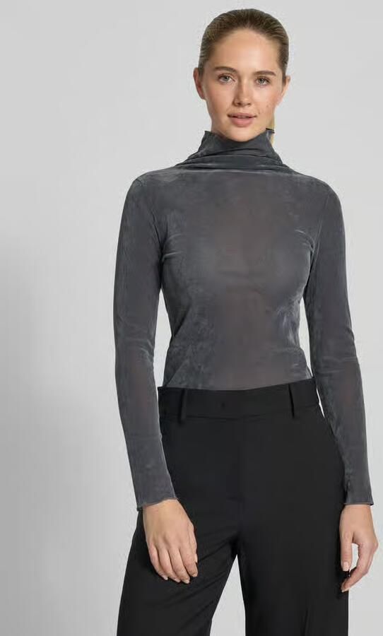 LUISA CERANO Shirt met lange mouwen en opstaande kraag - Foto 2