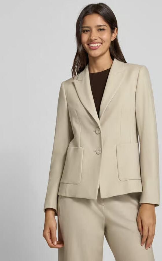 LUISA CERANO Slim fit blazer van wolmix met reverskraag - Foto 2