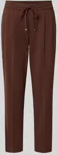 LUISA CERANO Straight fit broek van viscosemix met bandplooien