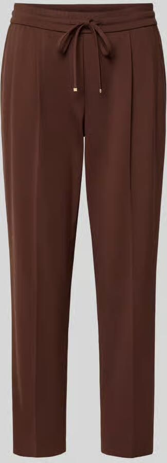 LUISA CERANO Straight fit broek van viscosemix met bandplooien - Foto 2