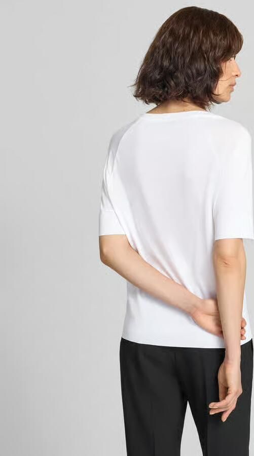 LUISA CERANO T-shirt van lyocell-katoenmix met ronde hals - Foto 3