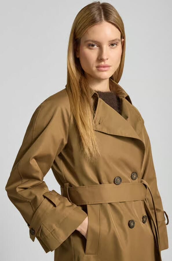 LUISA CERANO Trenchcoat met reverskraag en strikceintuur
