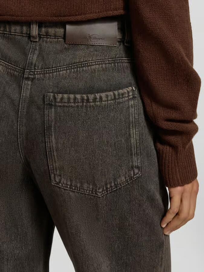 LUISA CERANO wide fit jeans met knoopsluiting